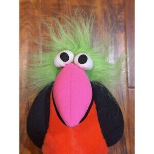 Vintage 1992 Ace Novelty Co. 12” Stuffed Animal Pink Orange Bird Plush Sample